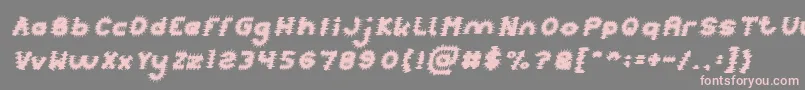 PUNK Italic Font – Pink Fonts on Gray Background