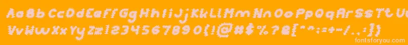 PUNK Italic Font – Pink Fonts on Orange Background