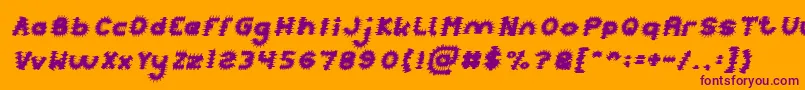 PUNK Italic Font – Purple Fonts on Orange Background