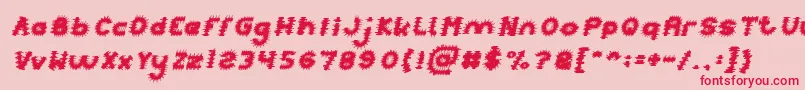 PUNK Italic Font – Red Fonts on Pink Background