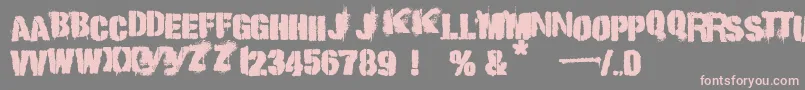 punk kid Font – Pink Fonts on Gray Background