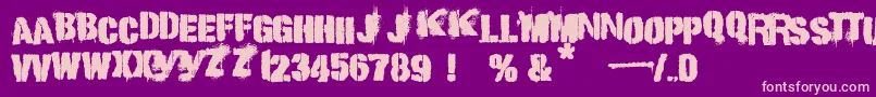 punk kid Font – Pink Fonts on Purple Background