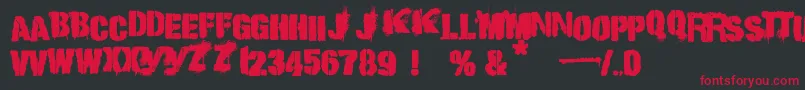 punk kid Font – Red Fonts on Black Background