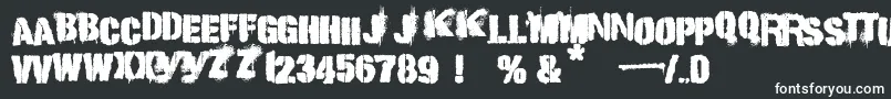 punk kid Font – White Fonts on Black Background