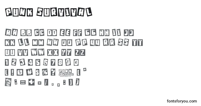 Punk Survival Font – alphabet, numbers, special characters