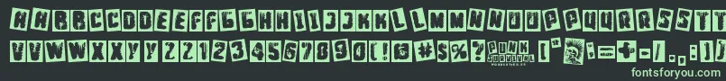 Punk Survival Font – Green Fonts on Black Background