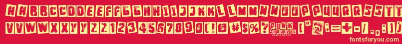 Punk Survival Font – Yellow Fonts on Red Background