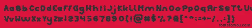 Fonte PUNK – fontes pretas em um fundo vermelho