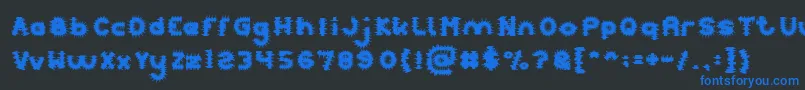 PUNK Font – Blue Fonts on Black Background