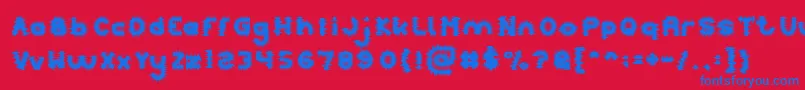 PUNK Font – Blue Fonts on Red Background