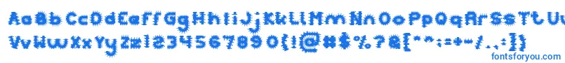 PUNK Font – Blue Fonts on White Background