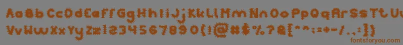 PUNK Font – Brown Fonts on Gray Background