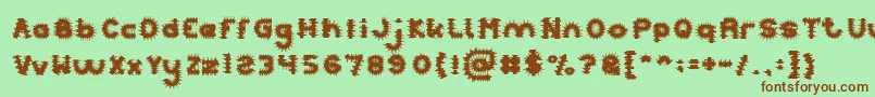 PUNK Font – Brown Fonts on Green Background