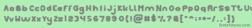 PUNK Font – Gray Fonts on Green Background