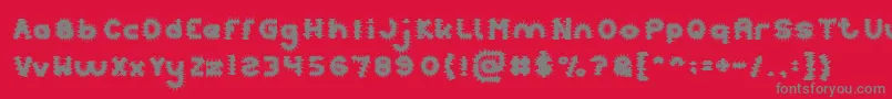 フォントPUNK – 赤い背景に灰色の文字