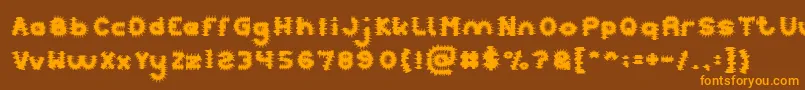 PUNK Font – Orange Fonts on Brown Background