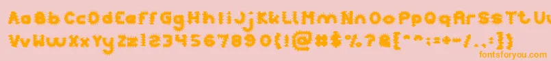 PUNK Font – Orange Fonts on Pink Background