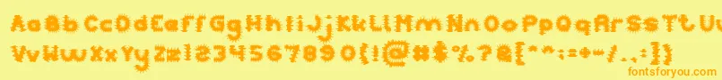 PUNK Font – Orange Fonts on Yellow Background