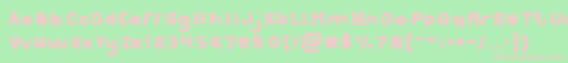 PUNK-Schriftart – Rosa Schriften auf grünem Hintergrund