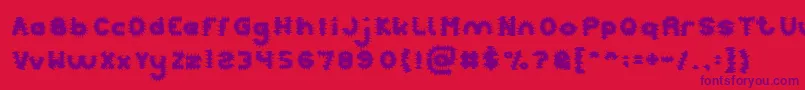 PUNK Font – Purple Fonts on Red Background