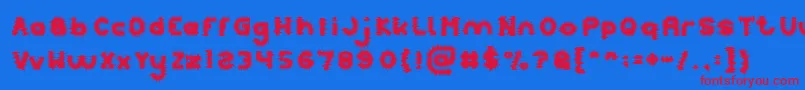 PUNK Font – Red Fonts on Blue Background