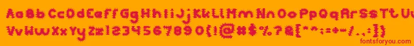 フォントPUNK – オレンジの背景に赤い文字