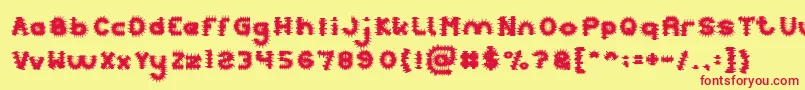 PUNK Font – Red Fonts on Yellow Background