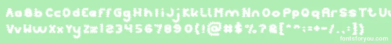 PUNK Font – White Fonts on Green Background