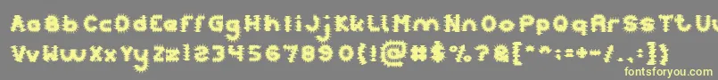 PUNK Font – Yellow Fonts on Gray Background