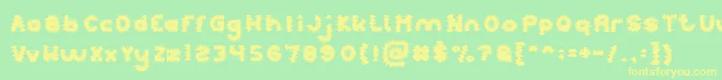 PUNK Font – Yellow Fonts on Green Background