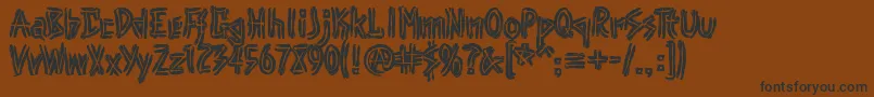 Czcionka Punk – czarne czcionki na brązowym tle