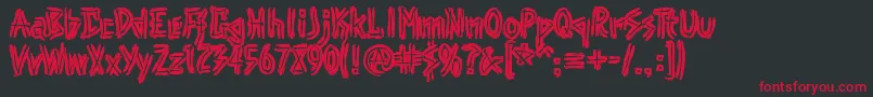 Punk Font – Red Fonts on Black Background
