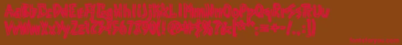 Punk Font – Red Fonts on Brown Background