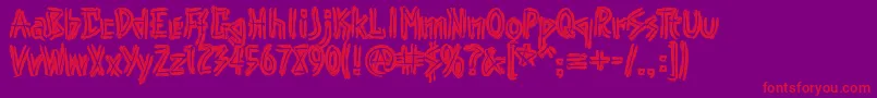 Punk Font – Red Fonts on Purple Background