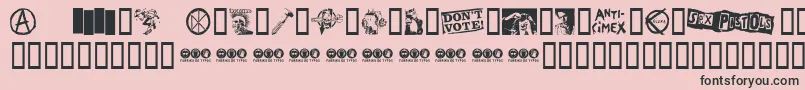 PUNKD    Font – Black Fonts on Pink Background