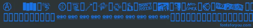 PUNKD    Font – Blue Fonts on Black Background