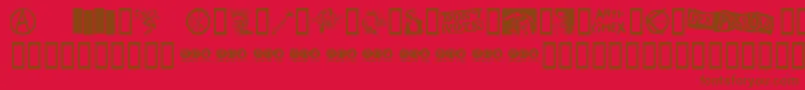 フォントPUNKD    – 赤い背景に茶色の文字