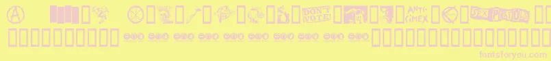 PUNKD    Font – Pink Fonts on Yellow Background