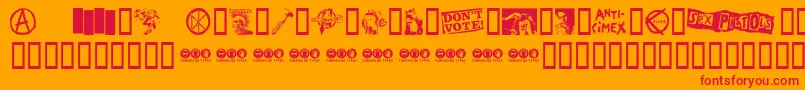 PUNKD    Font – Red Fonts on Orange Background