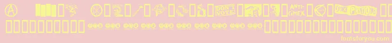 PUNKD    Font – Yellow Fonts on Pink Background