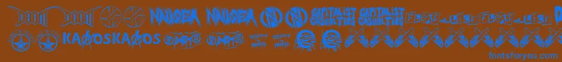 punkrawk fontvir us Font – Blue Fonts on Brown Background