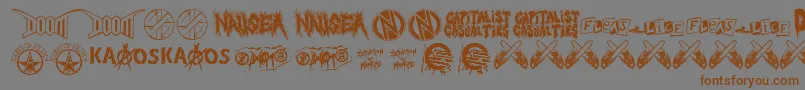 punkrawk fontvir us Font – Brown Fonts on Gray Background