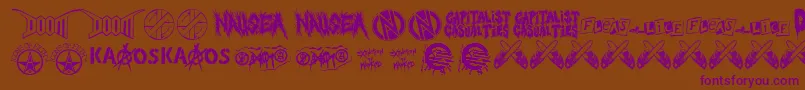 punkrawk fontvir us Font – Purple Fonts on Brown Background