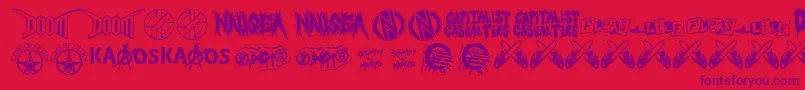 punkrawk fontvir us Font – Purple Fonts on Red Background