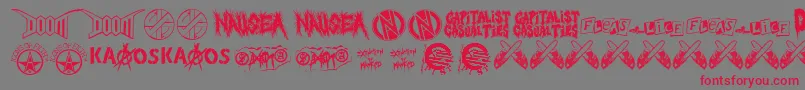 punkrawk fontvir us Font – Red Fonts on Gray Background