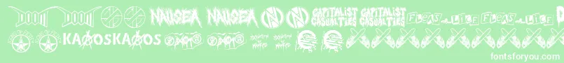 punkrawk fontvir us Font – White Fonts on Green Background