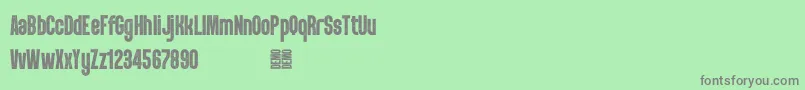 PunkRocker S Demo Font – Gray Fonts on Green Background