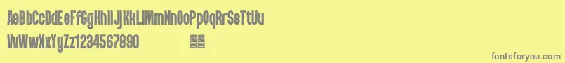 More about PunkRocker S Demo Font PunkRocker S Demo Font – Gray Fonts on Yellow Background