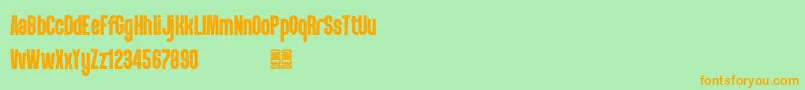 PunkRocker S Demo Font – Orange Fonts on Green Background