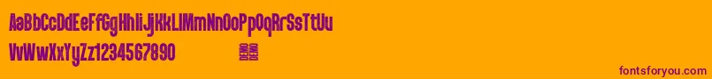 PunkRocker S Demo Font – Purple Fonts on Orange Background